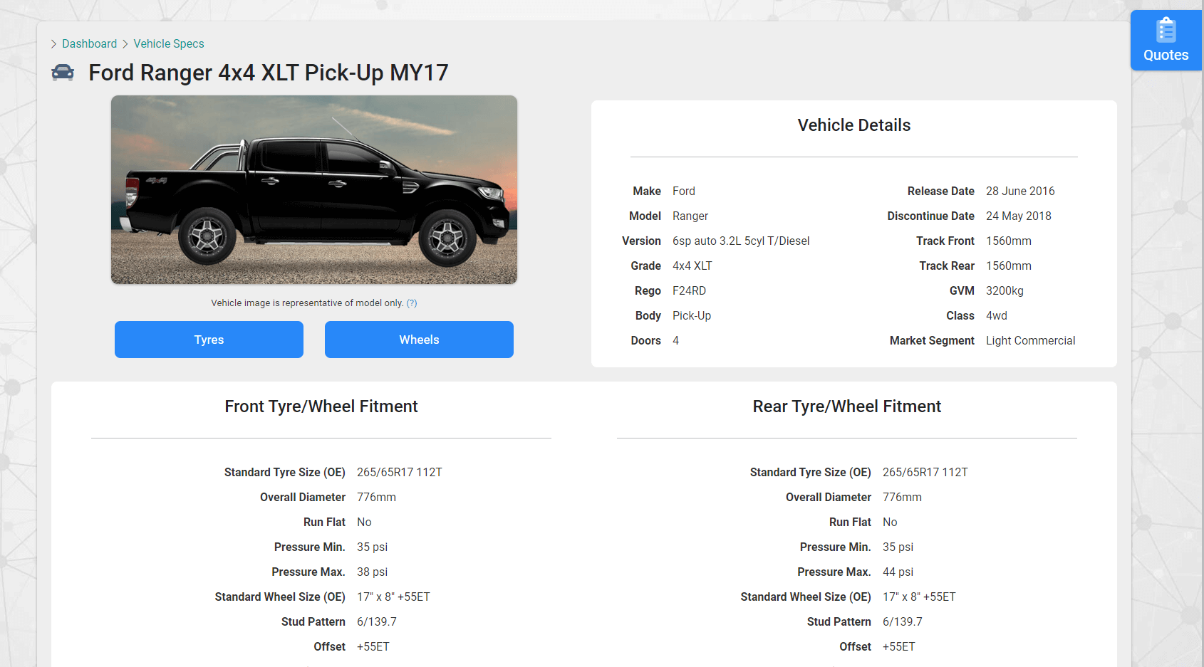 Vehicle Specs